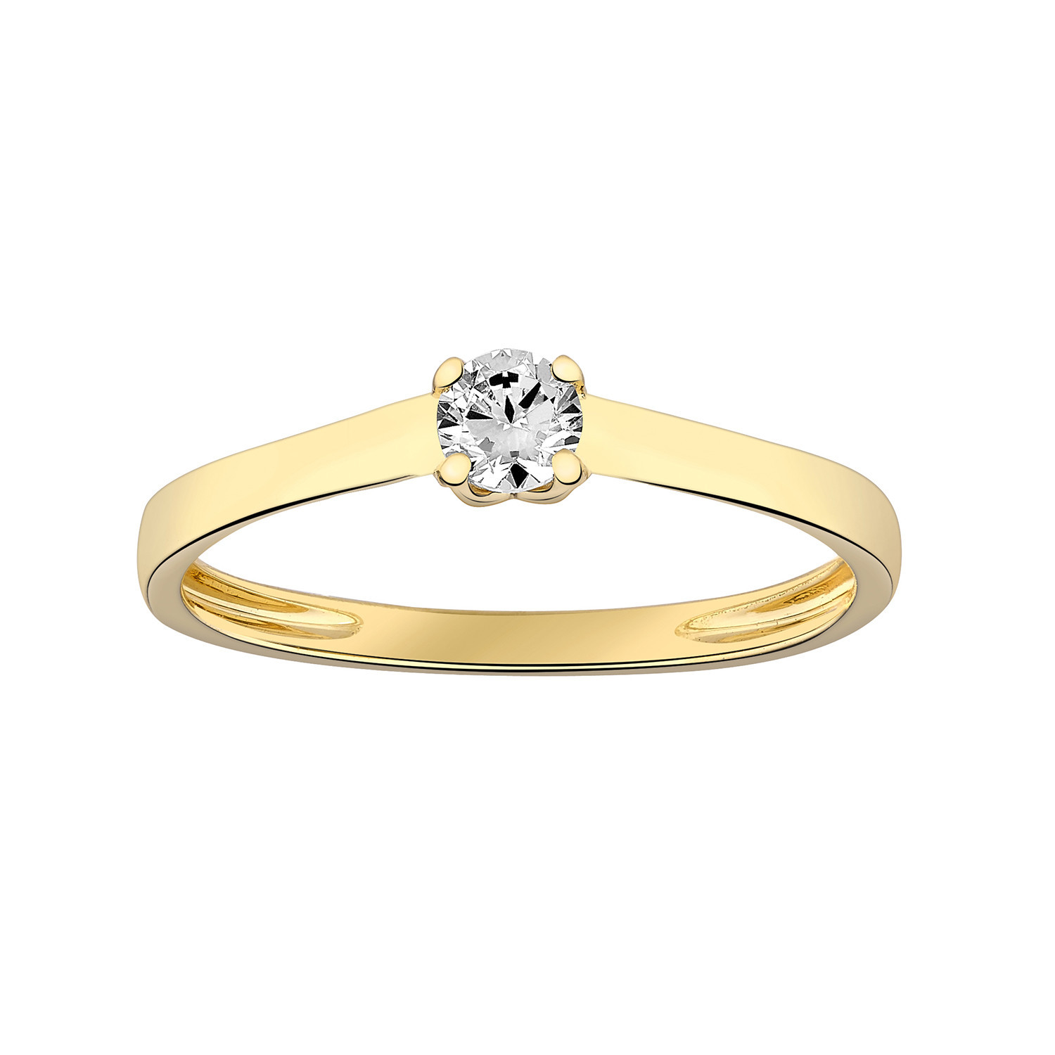 Solitaire Brillaxis diamant 4 griffes or 18 carats
0.30 ct