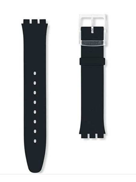 Bracelet en silicone noir pour montre Swatch Skin