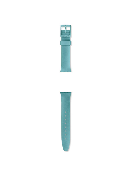Bracelet de montre Swatch So Blue turquoise irisé