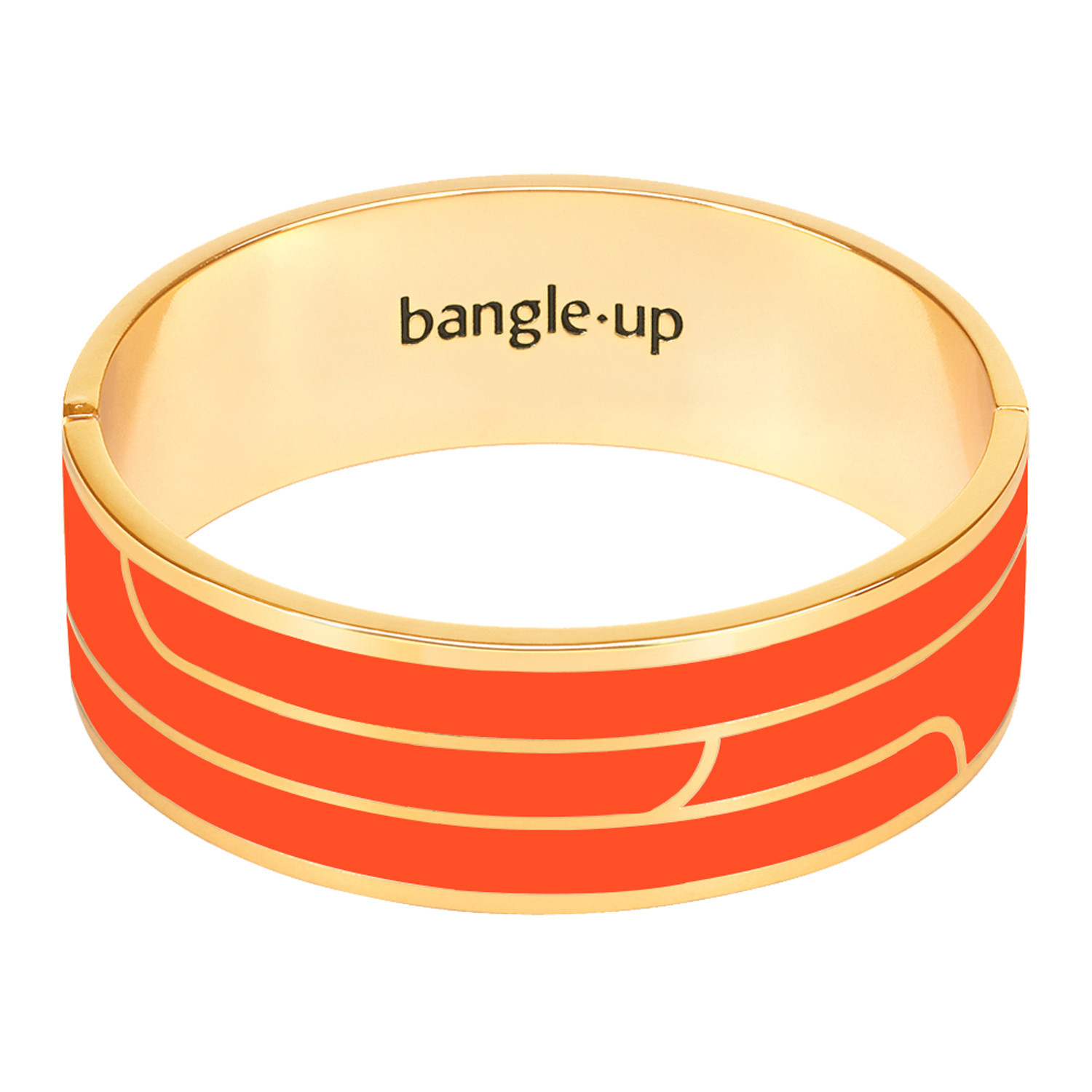 Bracelet jonc Bangle Up fermoir émail tangerine
collection Gaya taille 1