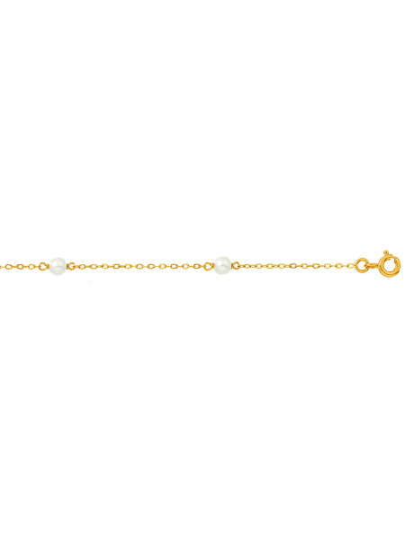 Bracelet Brillaxis 4 perles de culture
or jaune 18 carats