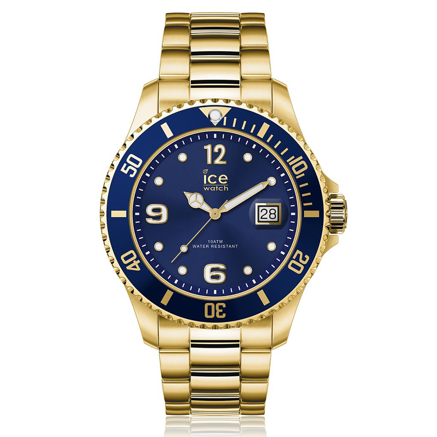 Montre Ice Watch steel Gold blue extra large