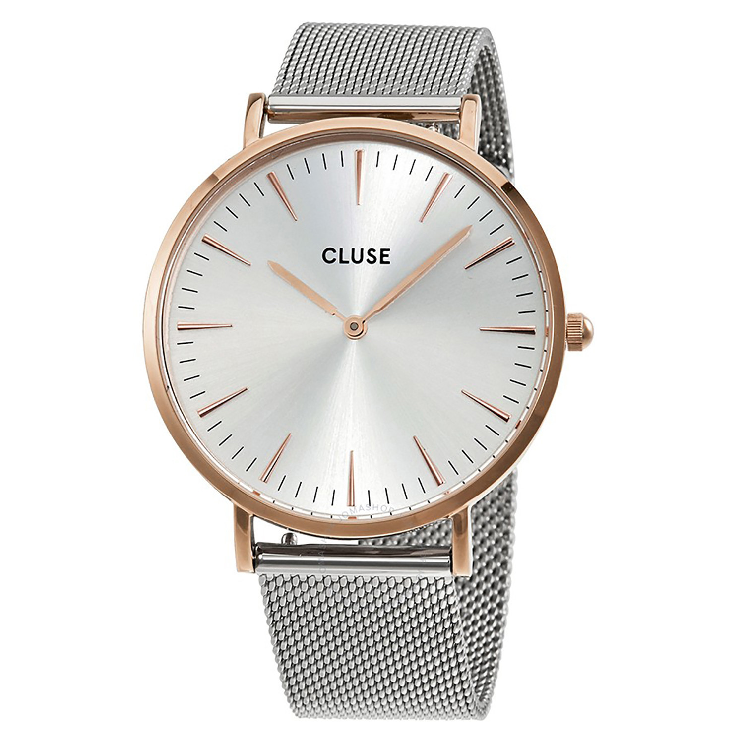 Montre Cluse Boho Chic Mesh Rose Gold and Silver