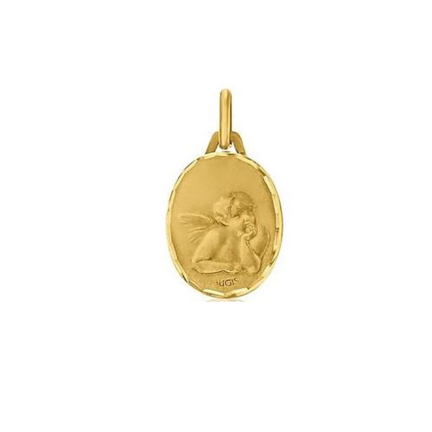 Médaille Augis ange en or jaune 18 carats