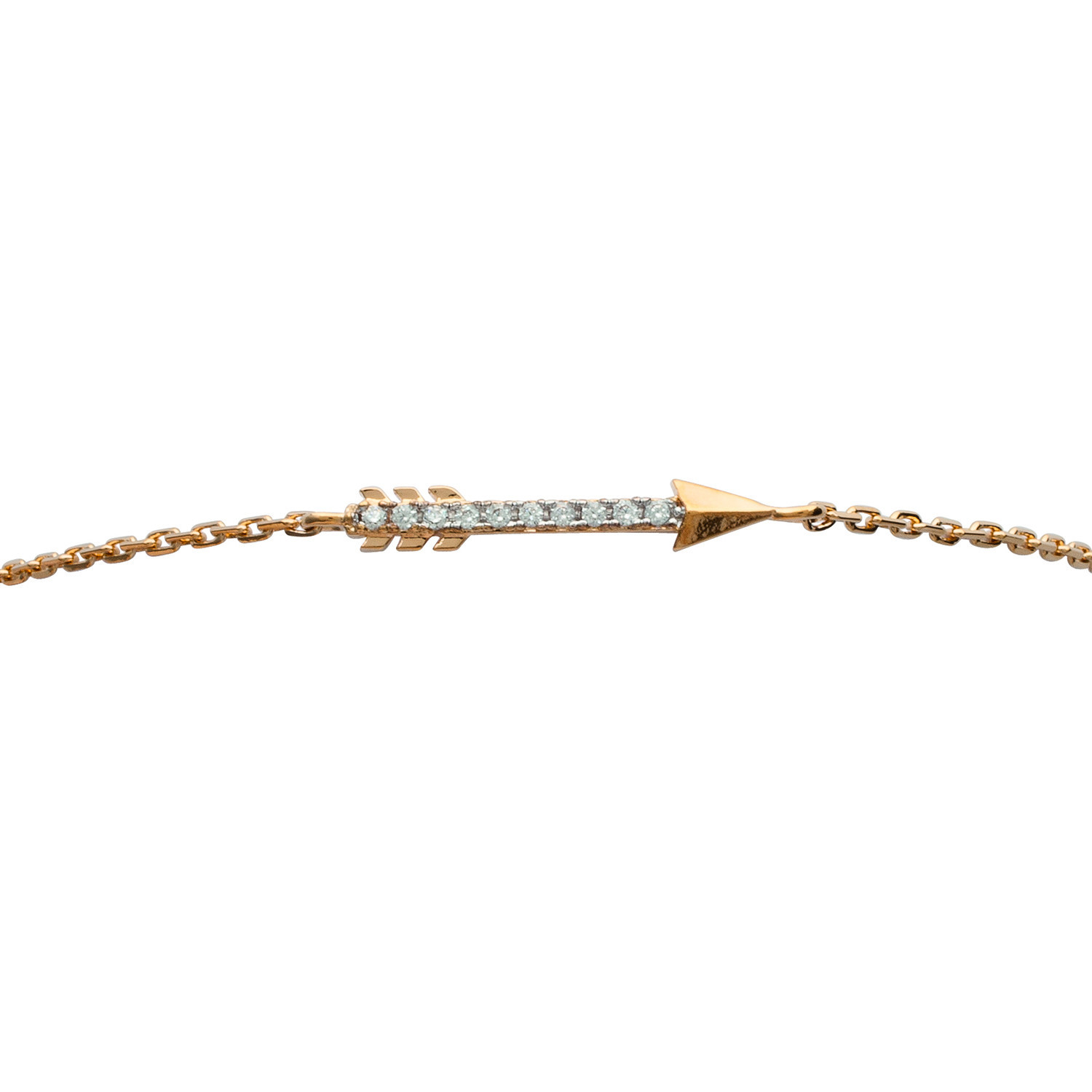 Bracelet Brillaxis flèche empierrée plaqué or