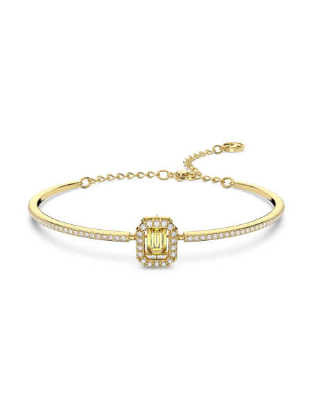 Bracelet jonc Swarovski Millenia doré cristal jaune