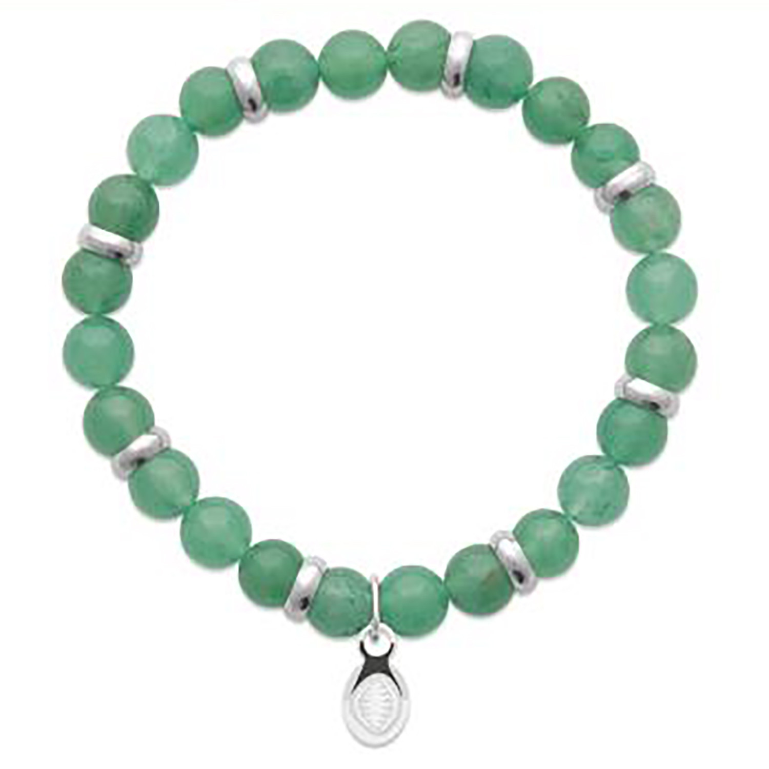 Bracelet Brillaxis perles de quartz vertes