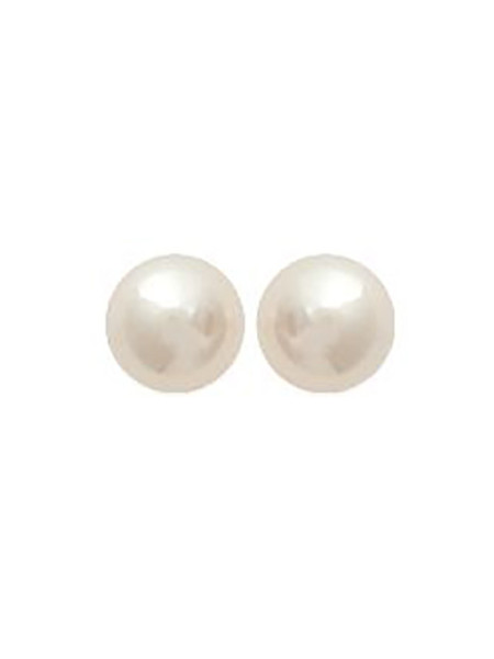 Boucles d'oreilles argent perle blanche 6 mm