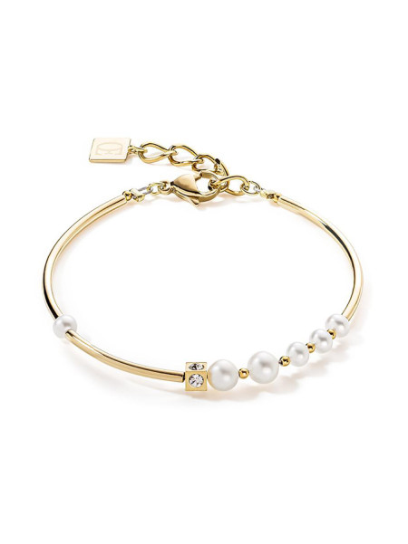 Bracelet Coeur de Lion Asymétrie perles eau douce acier