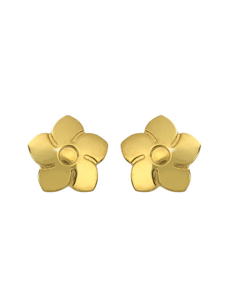 Boucles d'oreilles Brillaxis fleur or jaune vis