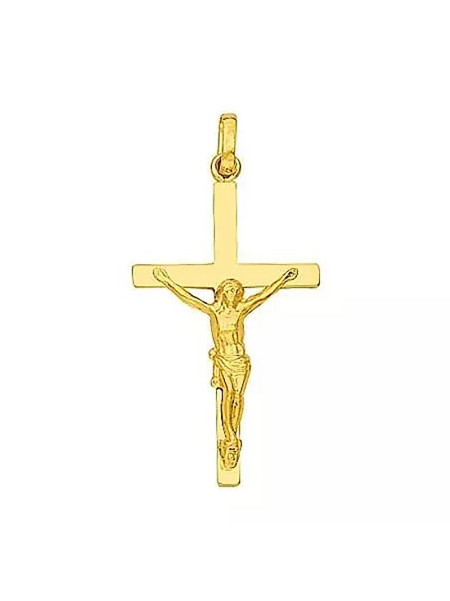 Pendentif Brillaxis croix et christ or 18 carats