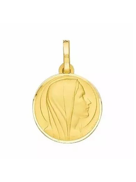 Médaille Brillaxis Vierge profil droit or 18 carats
