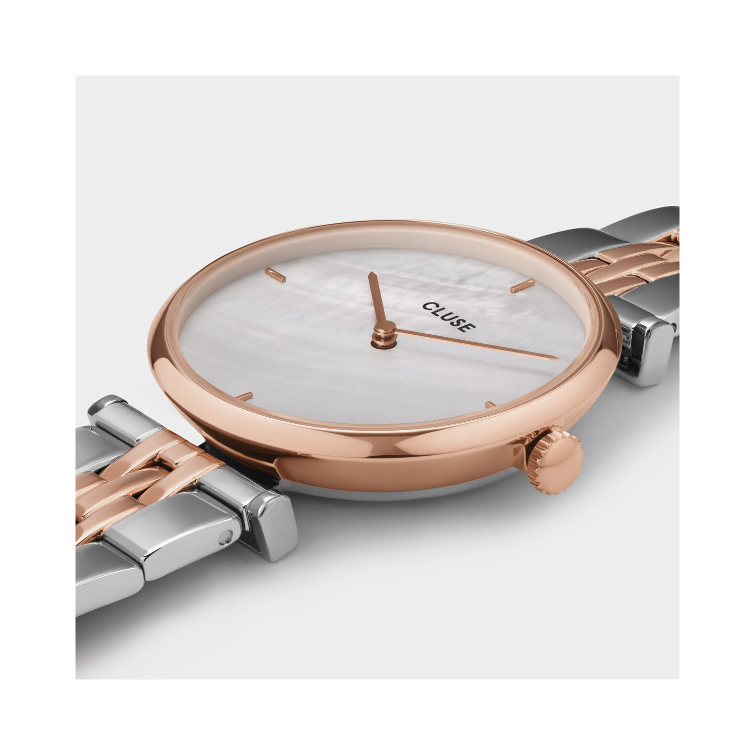 Montre femme Cluse Triomphe rose gold white pearl/
silver rose gold
