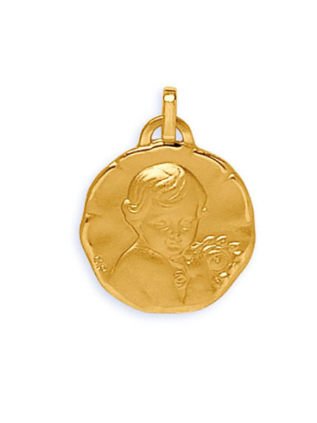 Médaille Brillaxis Ange en or 18 carats 18mm