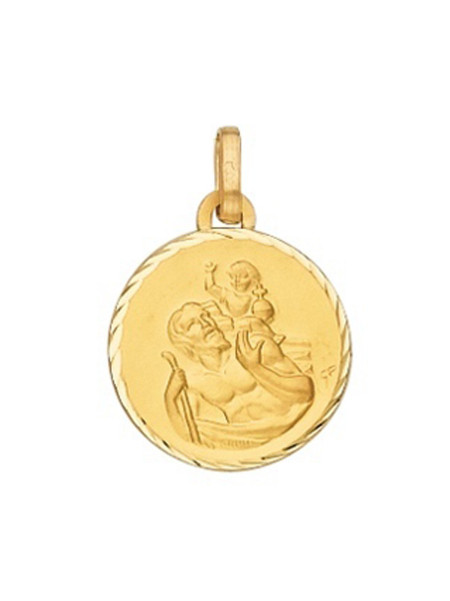 Pendentif Brillaxis médaille Saint Christophe
or 9 carats