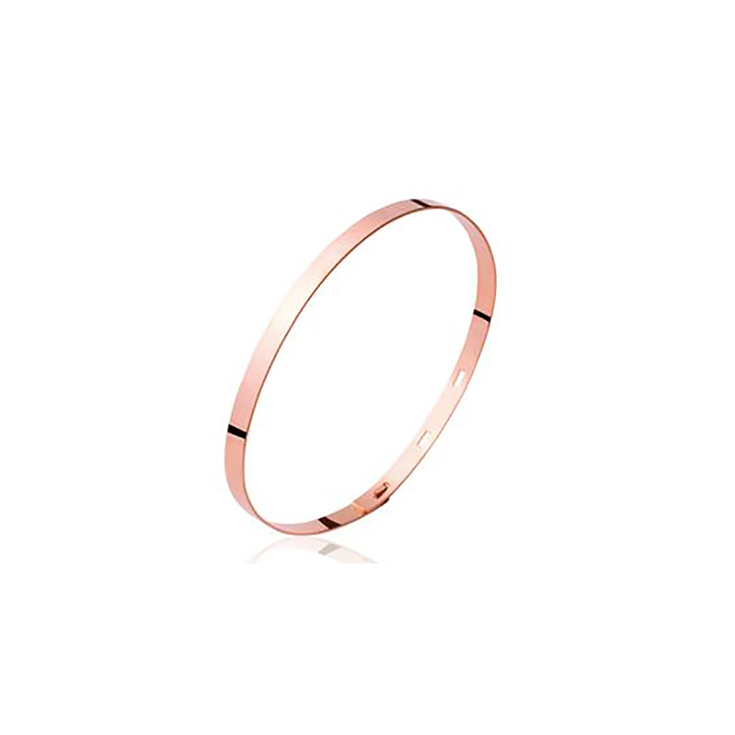 Bracelet jonc Brillaxis minimaliste rosé