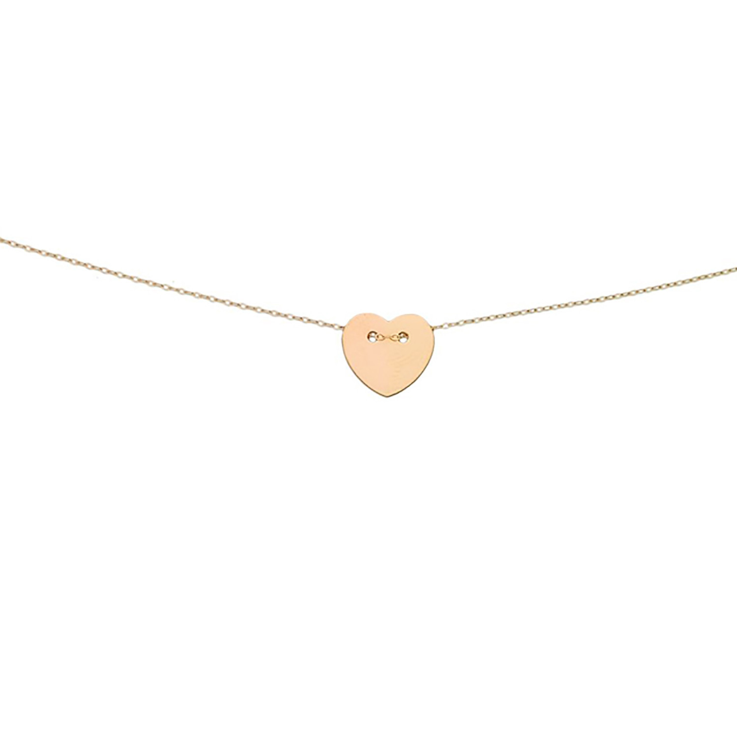 Collier Brillaxis coeur coulissant or 750/1000