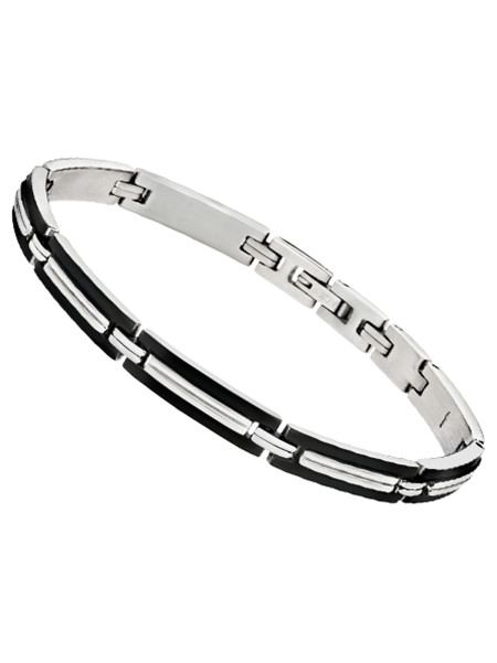 Bracelet Lotus Style - Bracelet en Silicone Noir homme 36€ - LS1521_2-3