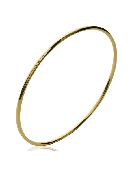 Bracelet jonc fil Brillaxis plaqué or jaune 62mm