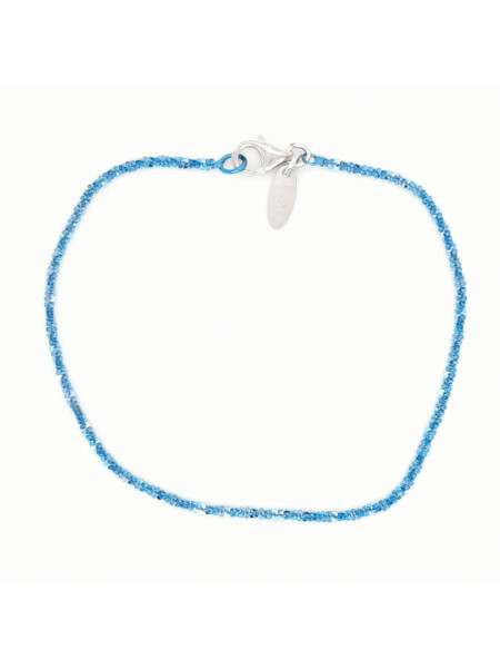 Bracelet Elden argent 925/1000 un rang bleu jean
collection Catch the Rainbow