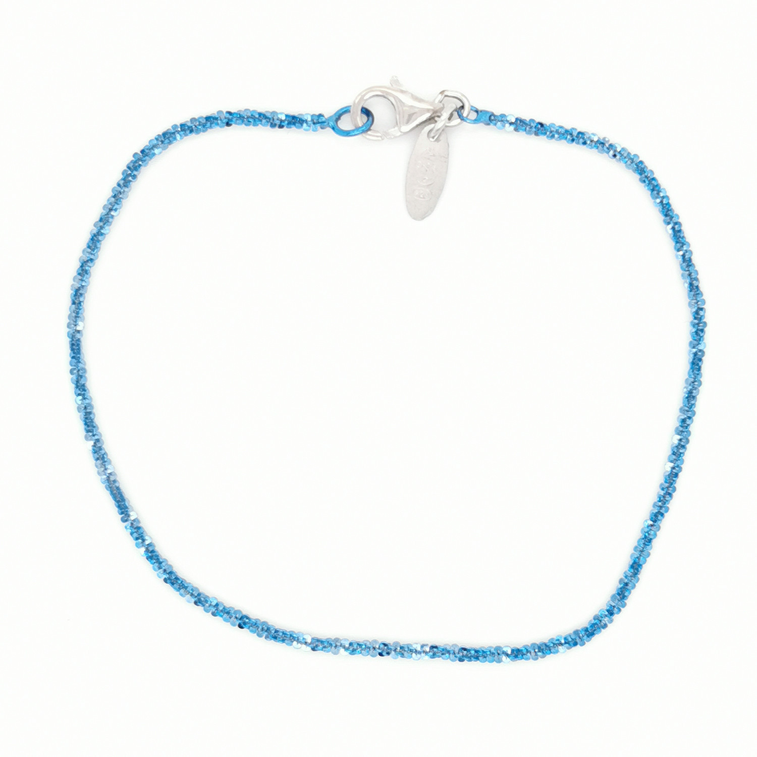 Bracelet Elden argent 925/1000 un rang bleu jean
collection Catch the Rainbow