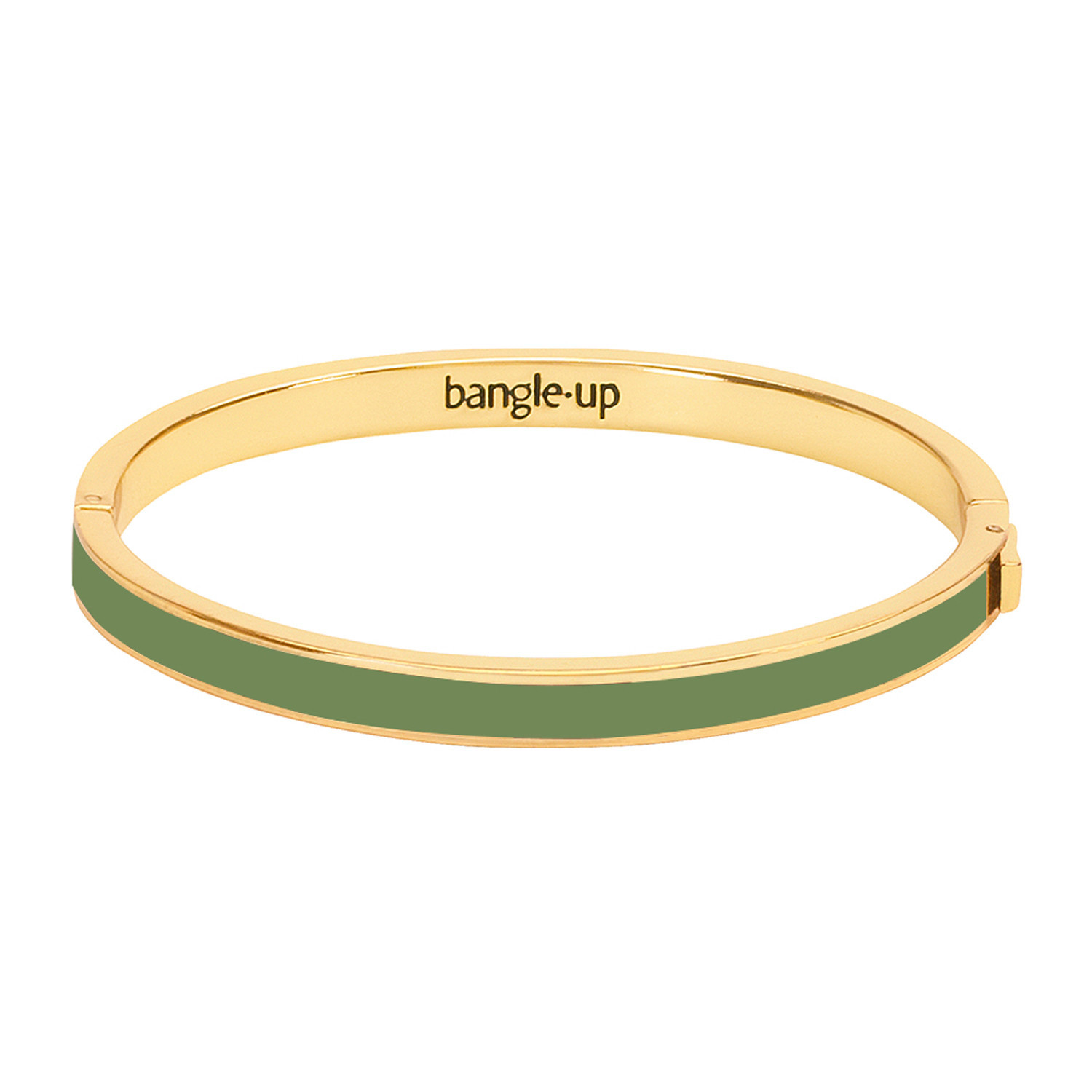 Bracelet jonc fermoir Bangle Up émail vert kaki
collection Bangle taille 1