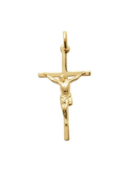 Pendentif Brillaxis Christ crucifié plaqué or
