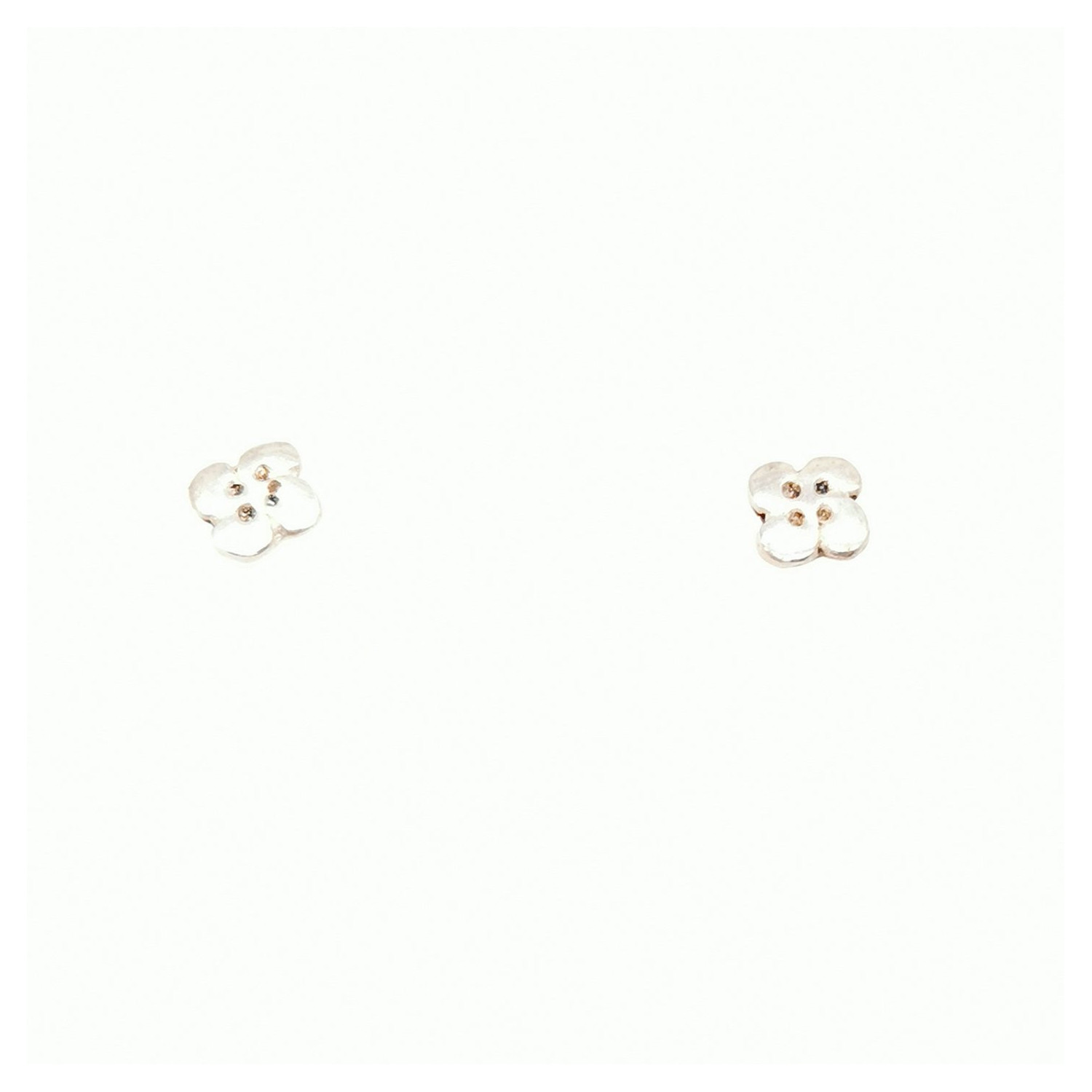Boucles d'oreilles croix basque argent plates 6mm