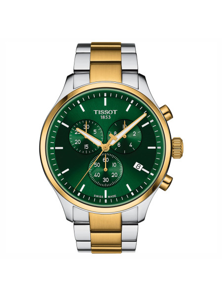 Montre Tissot chrono XL acier bicolore cadran vert