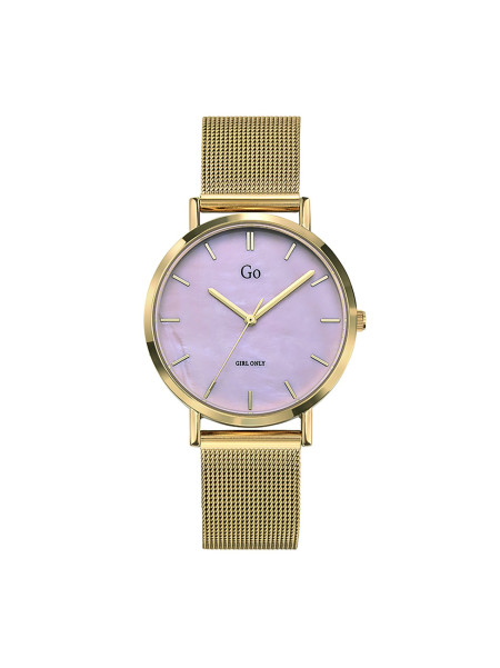 Montre Go Girl Only fond nacré rose maille milanaise