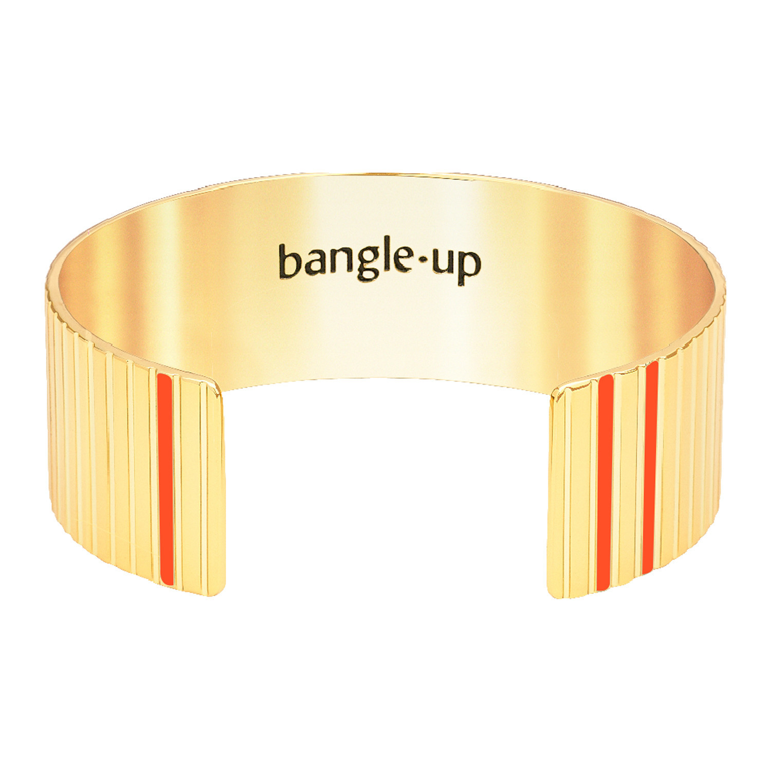 Bracelet jonc ouvert Bangle Up émail tangerine
collection Dimore 2 cm