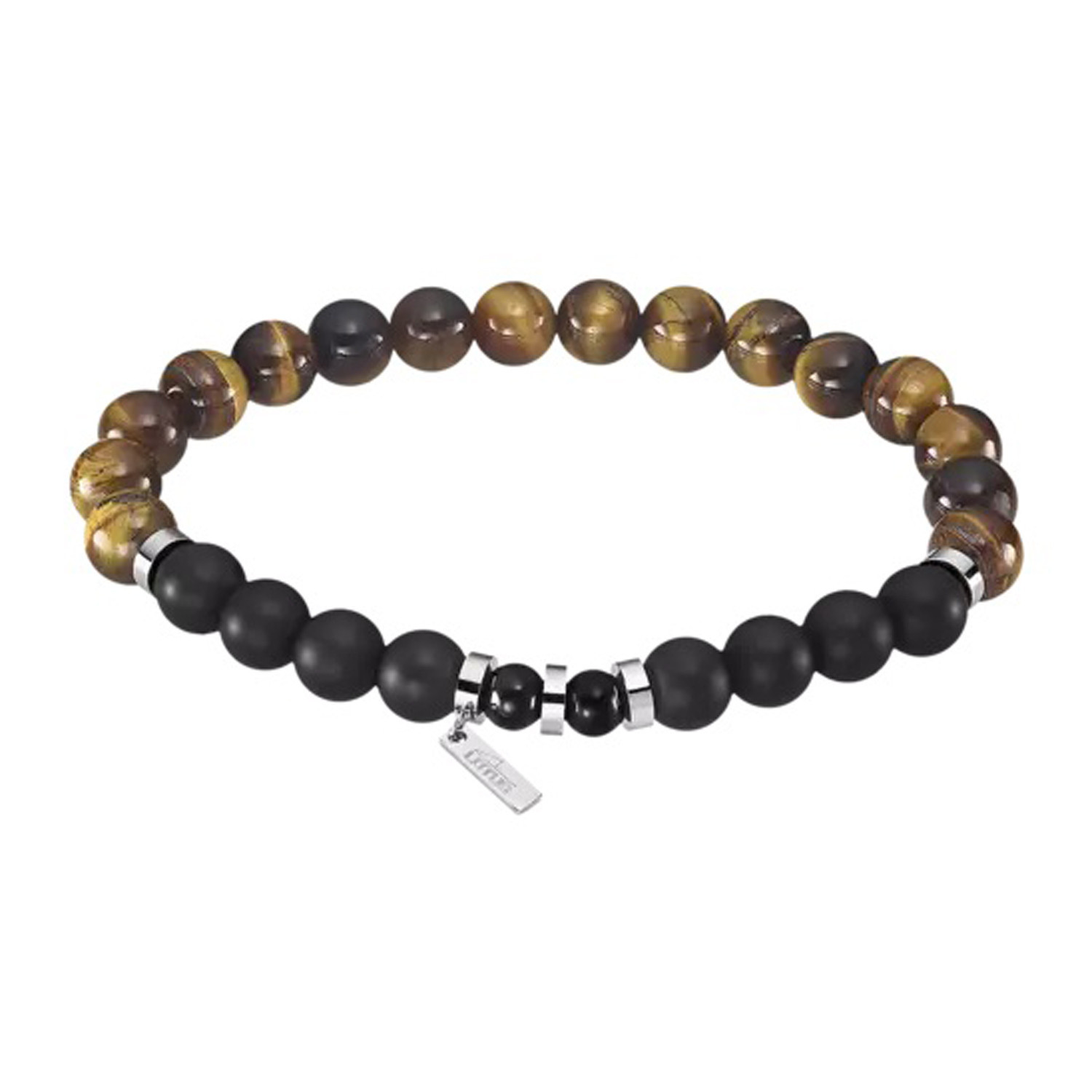 Bracelet homme Lotus Style perles marrons/noires