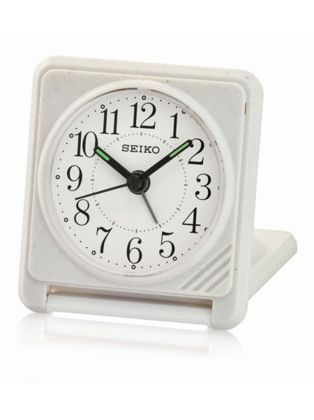 Réveil de voyage carré Seiko Clocks blanc