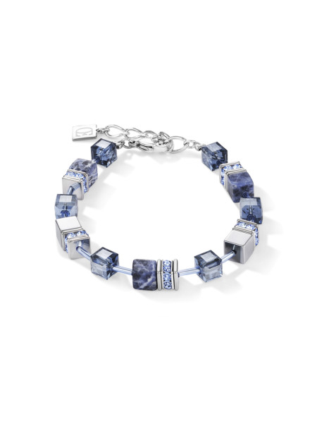Bracelet Coeur de Lion Géocube sodalite et hématite
bleu