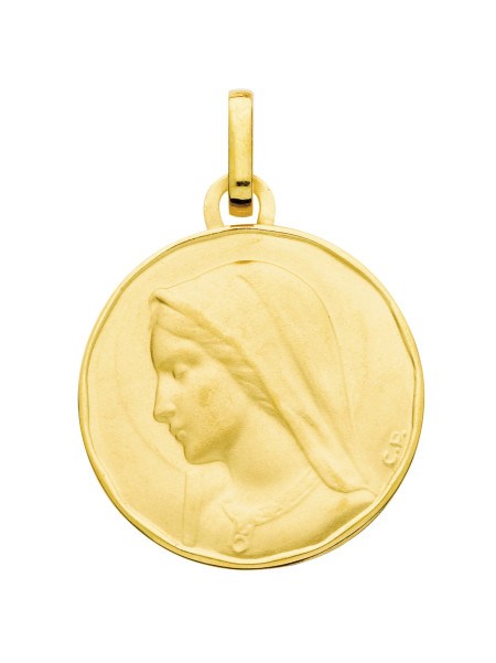 Médaille Brillaxis vierge or jaune 18 carats