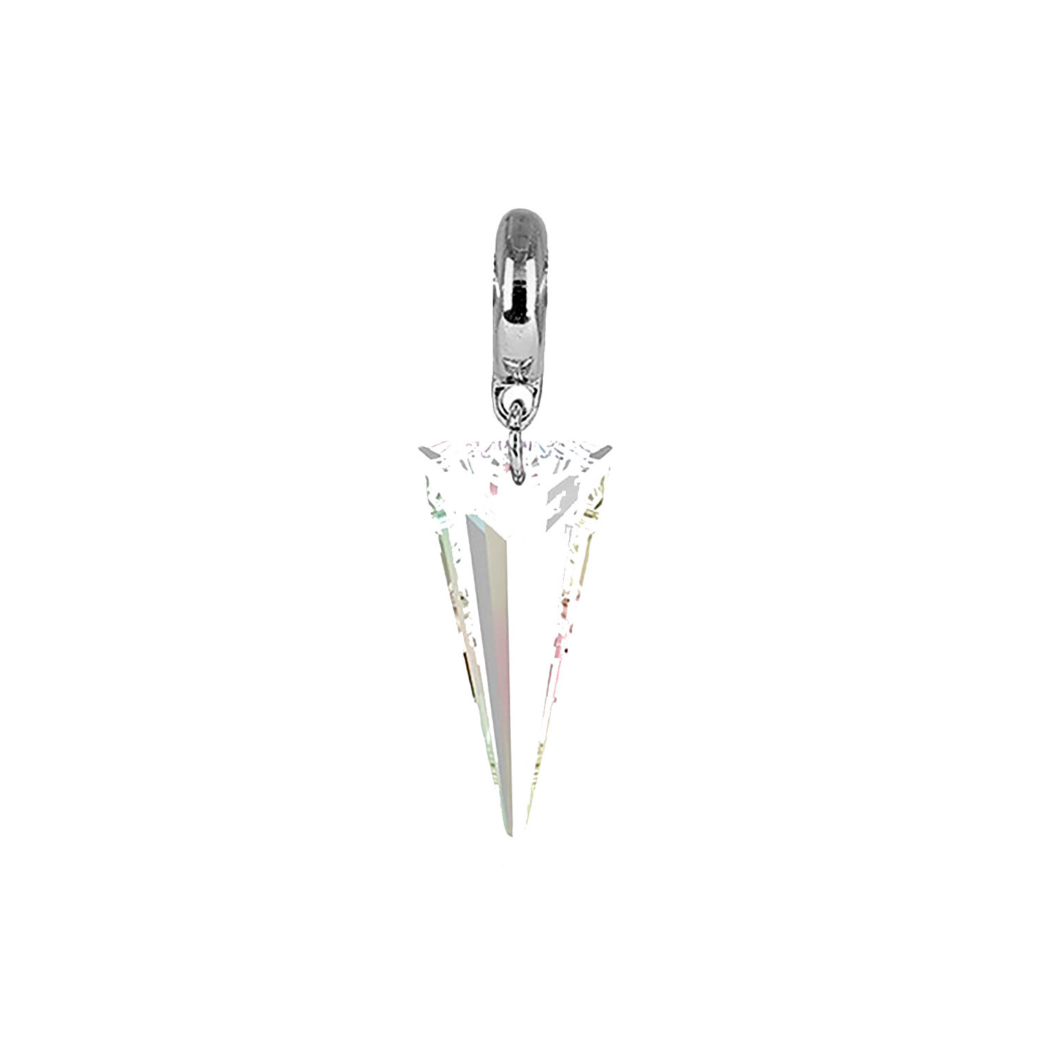 Pendentif Brillaxis Cristal triangle blanc