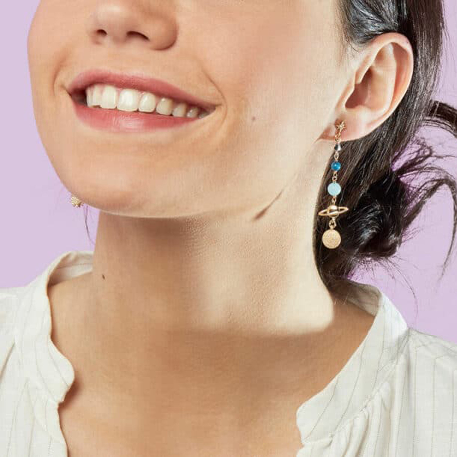 Boucles d'oreilles pendantes Agatha BigBang multico
lores