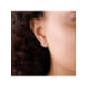 Boucles d'oreilles Fossil Sutton disques rosés
