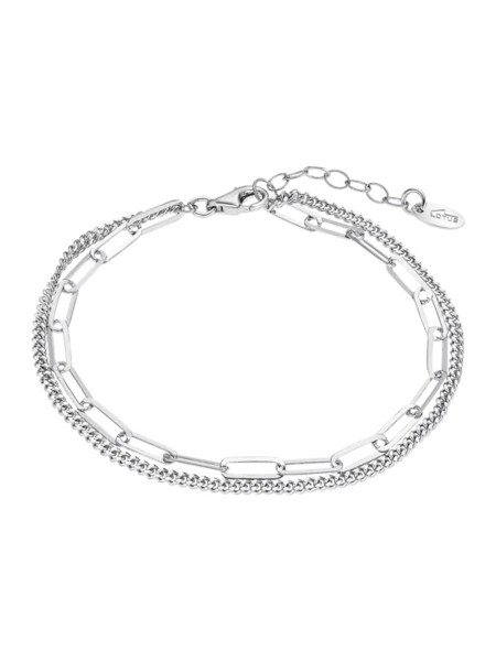 Bracelet Lotus Silver double chaine
