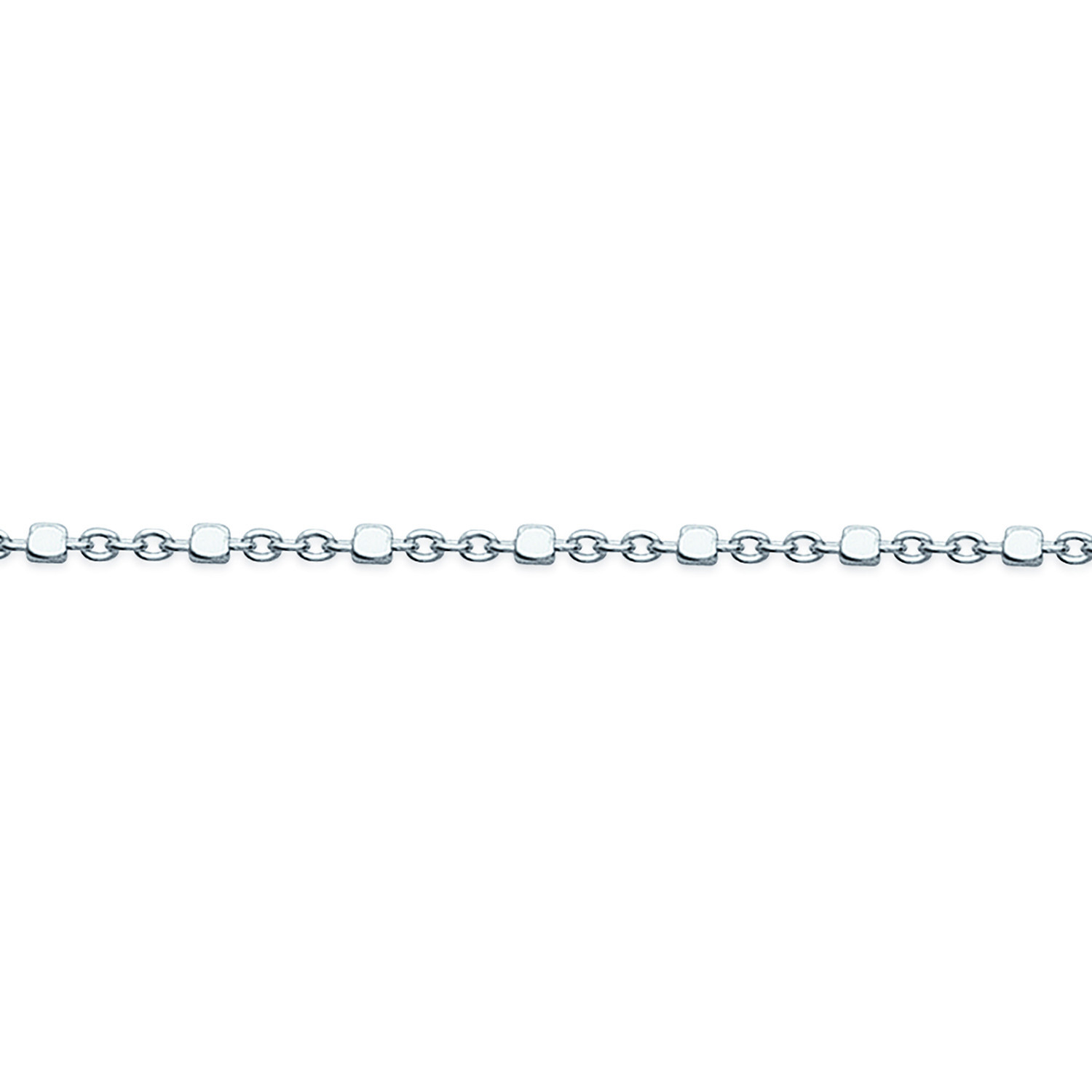 Bracelet Brillaxis perles plates en argent rhodié