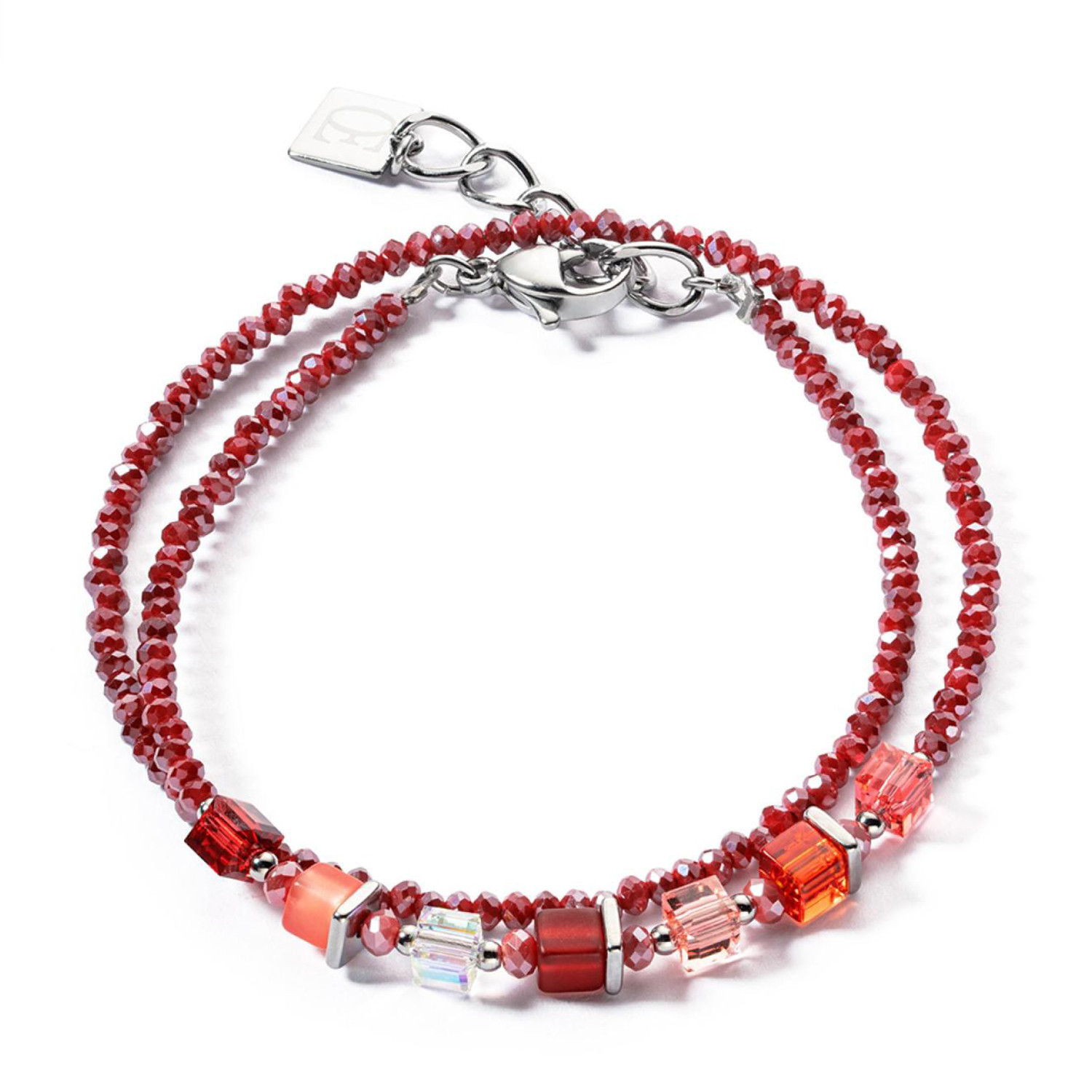 Bracelet Couer de Lion Joyful colours wrap rouge