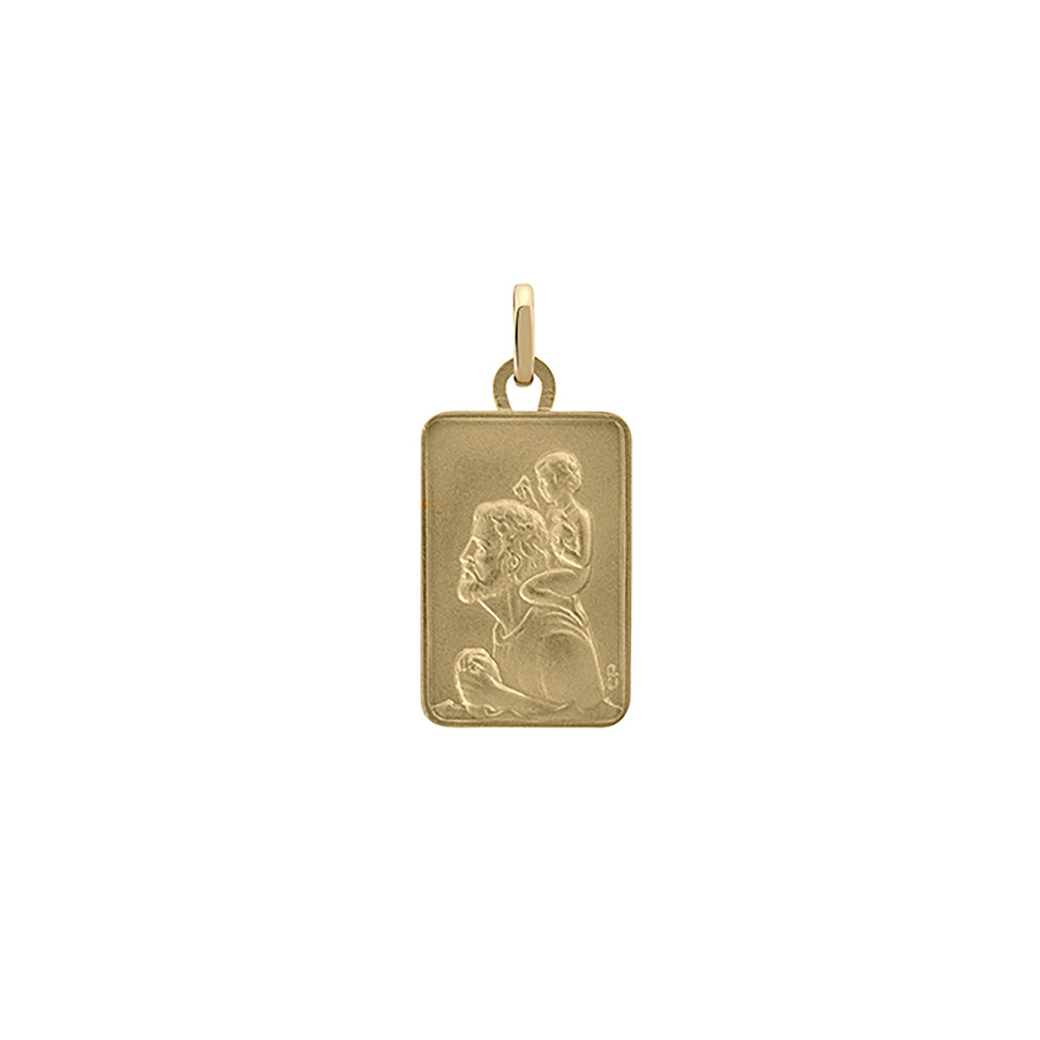Médaille Saint Christophe or jaune 18 carats