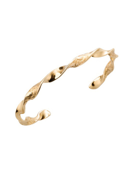 Bracelet Saunier Serpentine Twistée doré