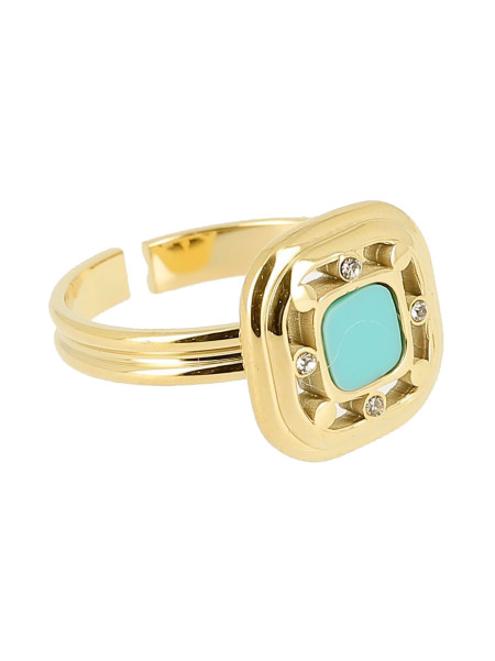 Bague Zag Bijoux Gasby turquoise
