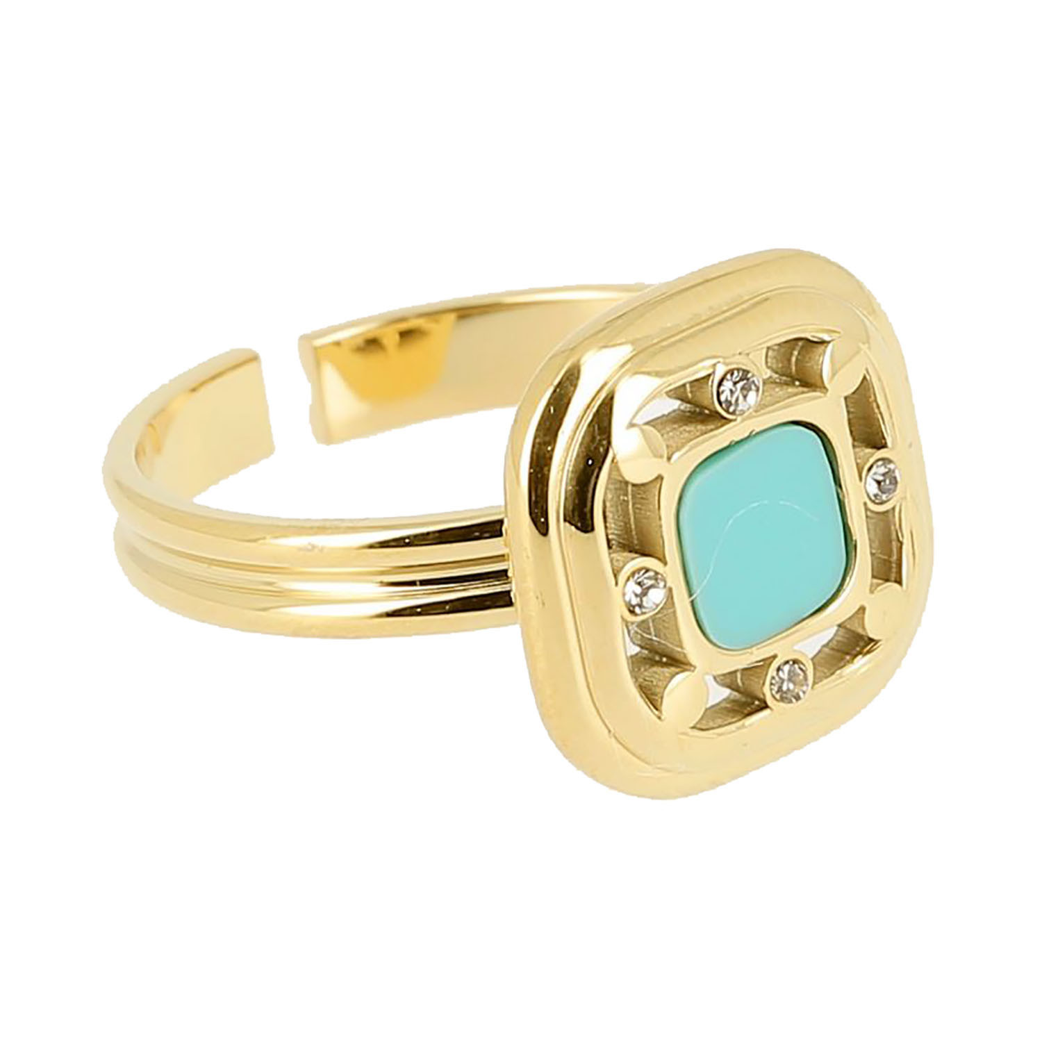 Bague Zag Bijoux Gasby turquoise