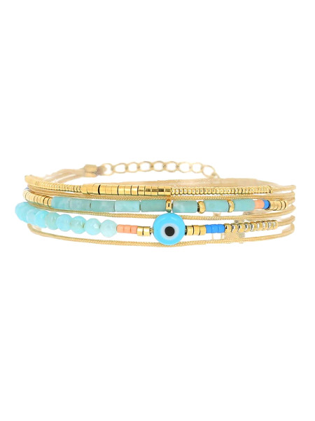 Bracelet Zag bijoux Bali bleu