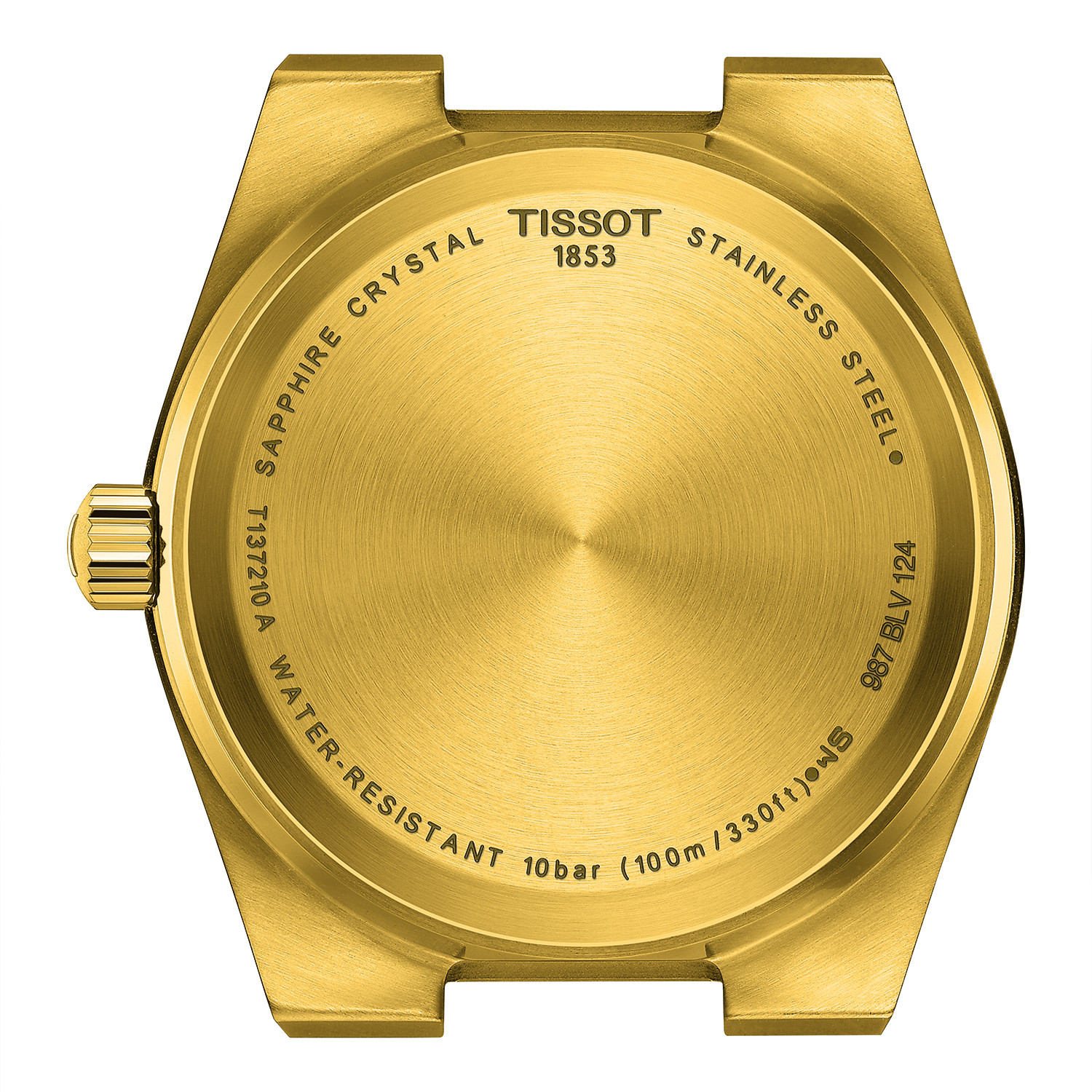Montre femme Tissot PRX 35mm acier doré.