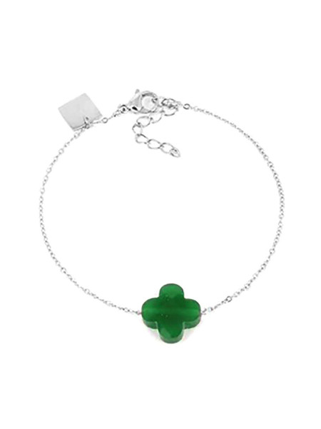 Bracelet trèfle vert ZAG Bijoux en acier