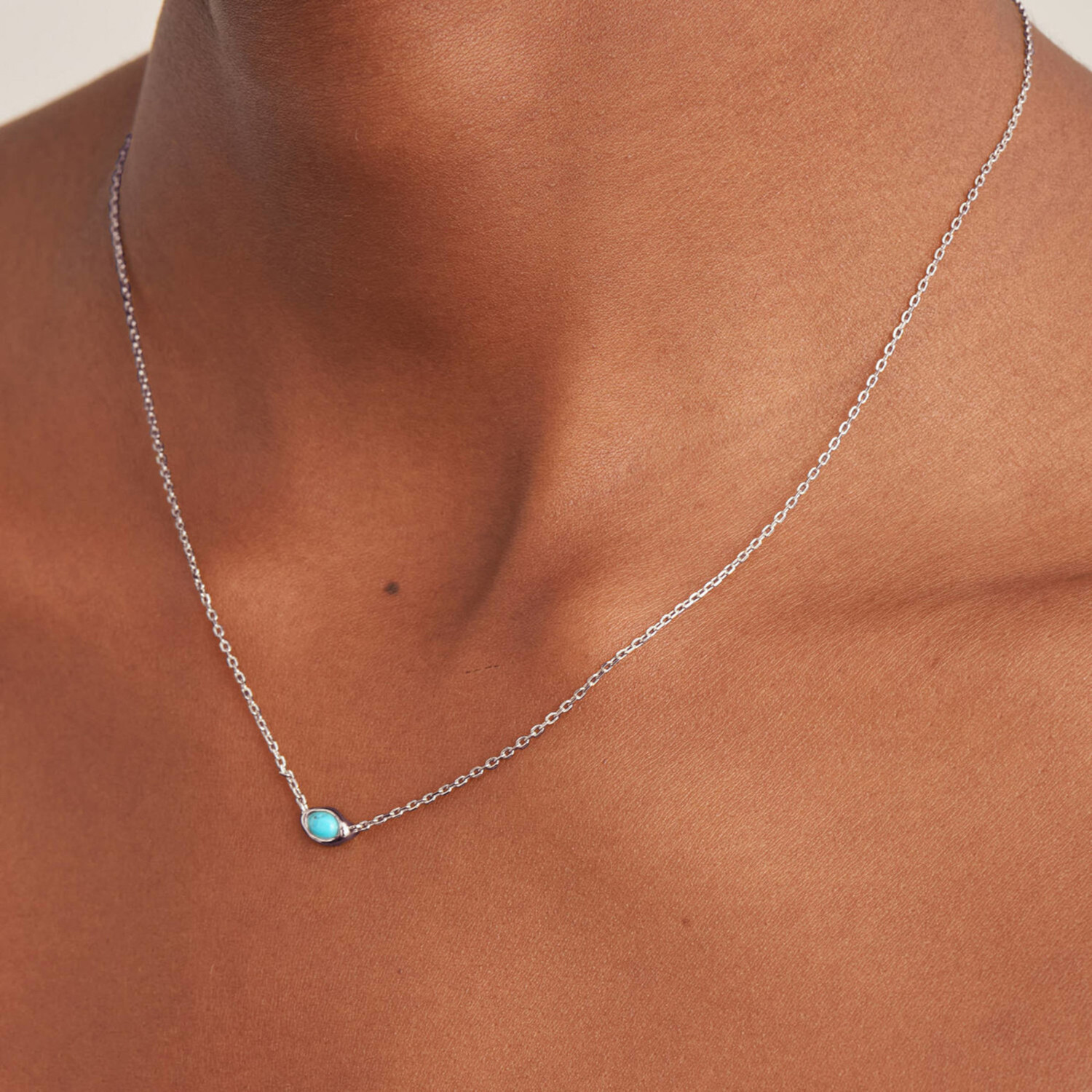 Collier Ania Haie Making Waves argenté turquoise