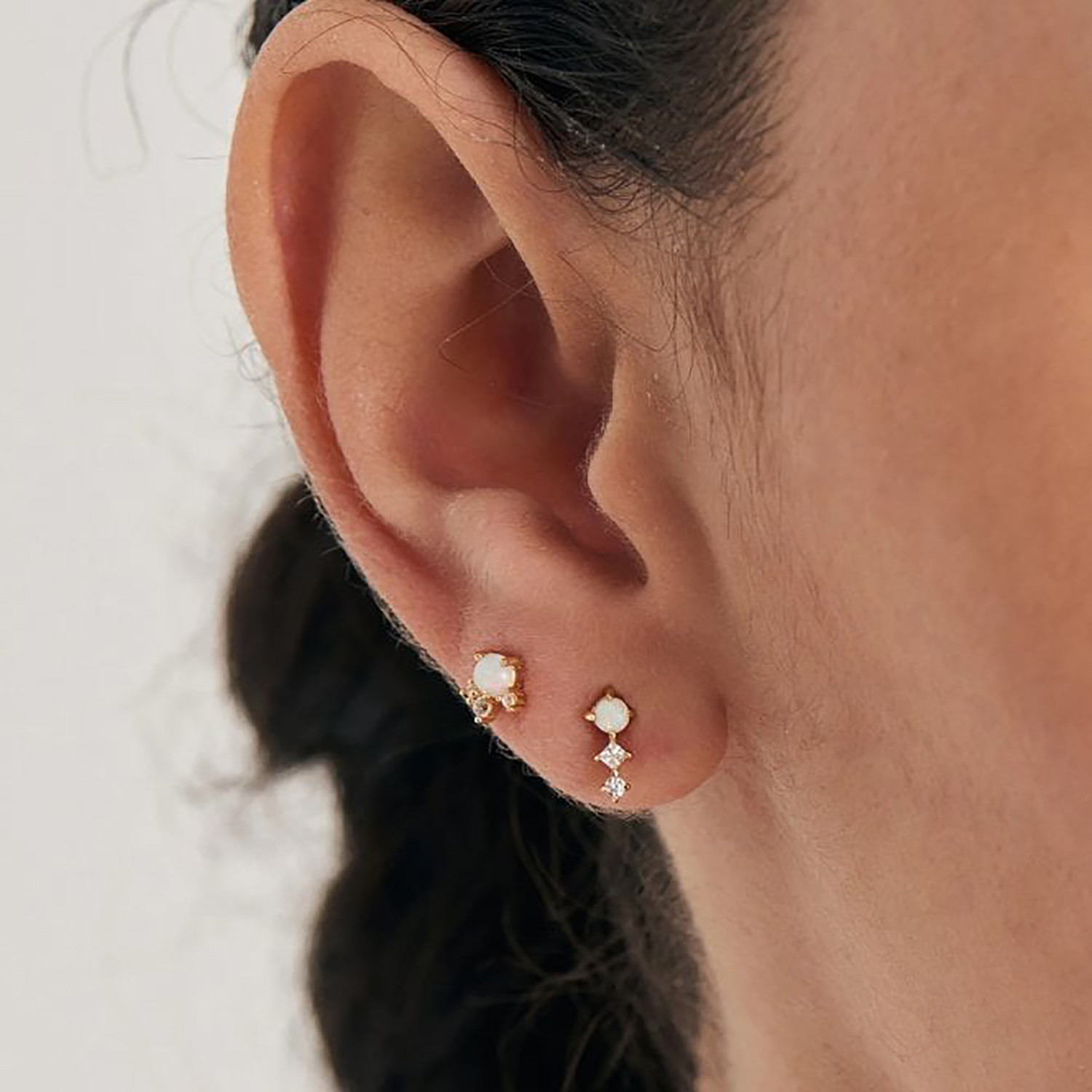 Boucle d'oreille individuelle Ania Haie Kyoto Opal d
orées